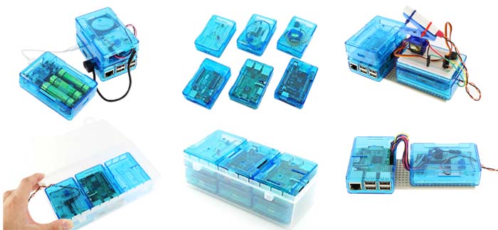 Photo:  Board & Case Set for Raspberry Pi 3 Model B- Physical Computing Lab